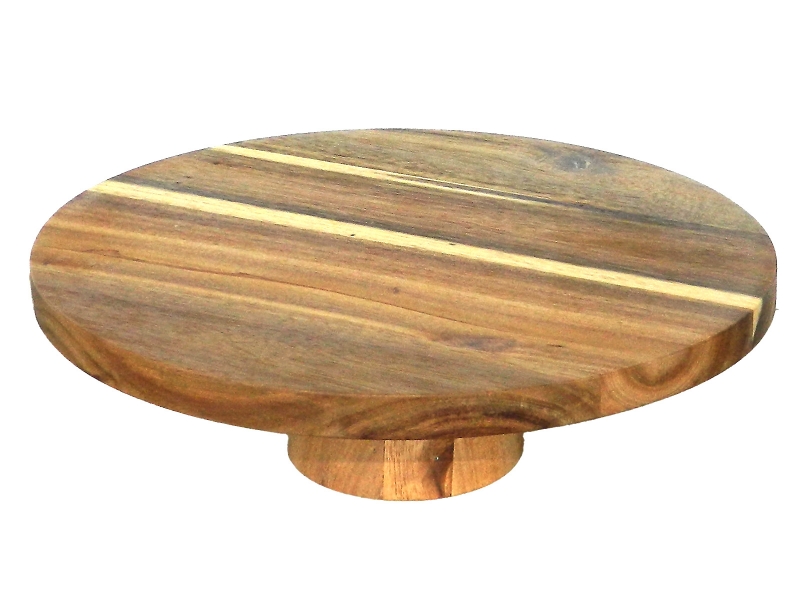 Acacia cake stand from Vietnam